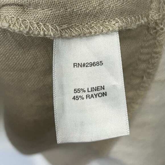 Pendleton Linen Dress Womens Size 14 Petite 14P Beige Sleeveless - Picture 8 of 10